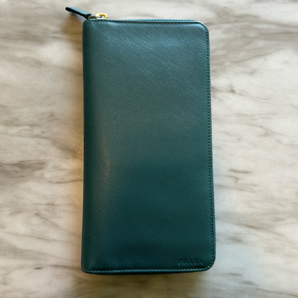 Prada saffiano long wallet